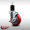 Service Caster 4'' SS Red Poly Swivel 1-3/4'' Expanding Stem Caster with Brake SCC-SSEX20S414-PPUB-RED-TLB-134 - alternate 3